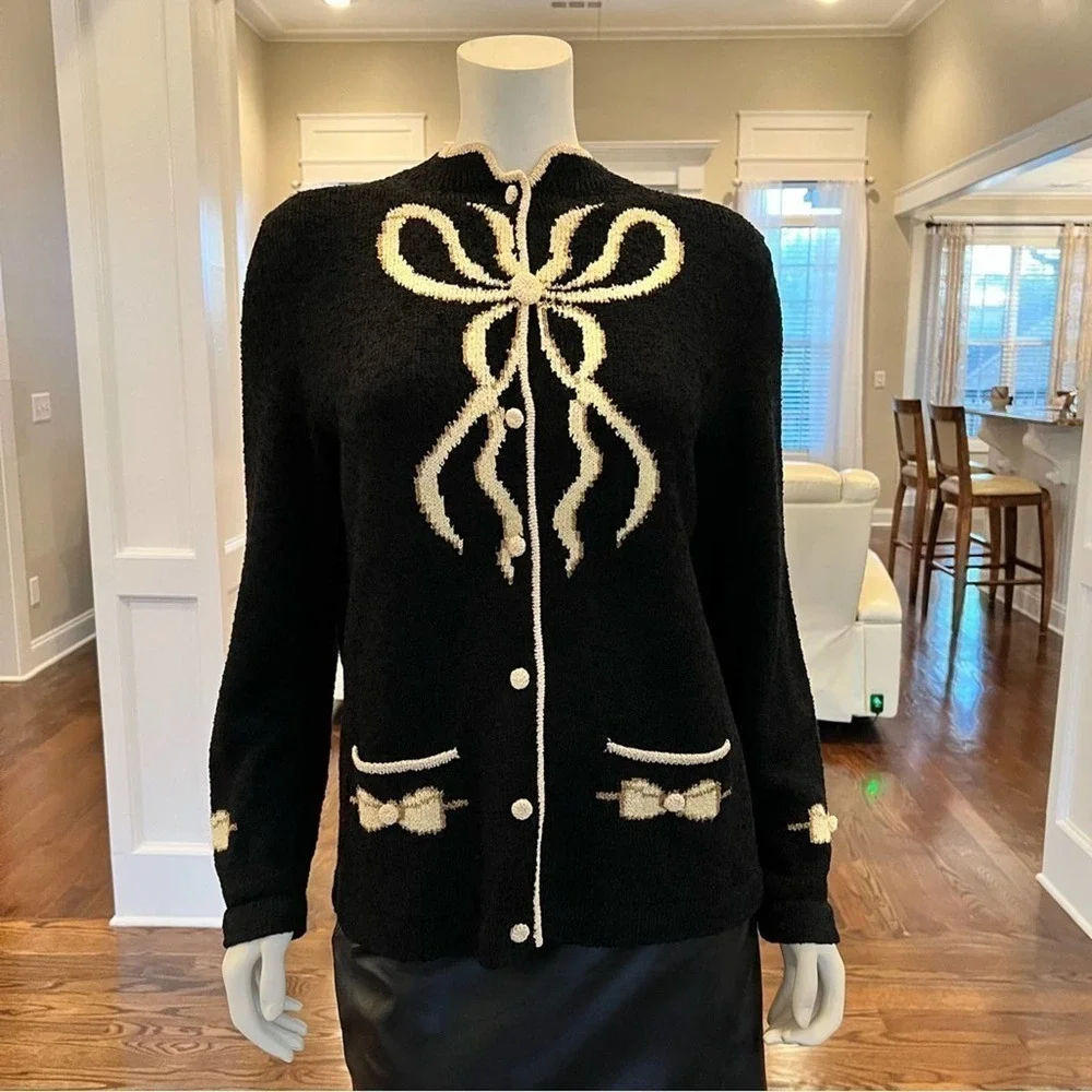 South Cotton Light, Black Knit Sweater - Picture 6 of 12